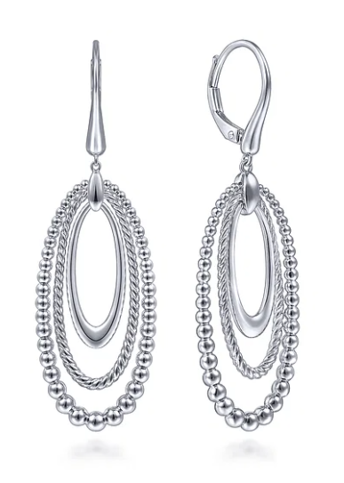 Sterling Silver Bujukan & Rope Drop Earrings by Gabriel