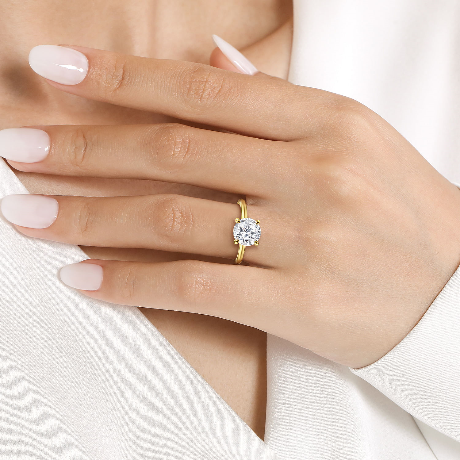 Yellow Gold Semi-Mount Engagement Ring