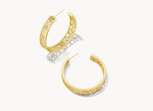 Kelly Gold Hoop Earrings by Kendra Scott