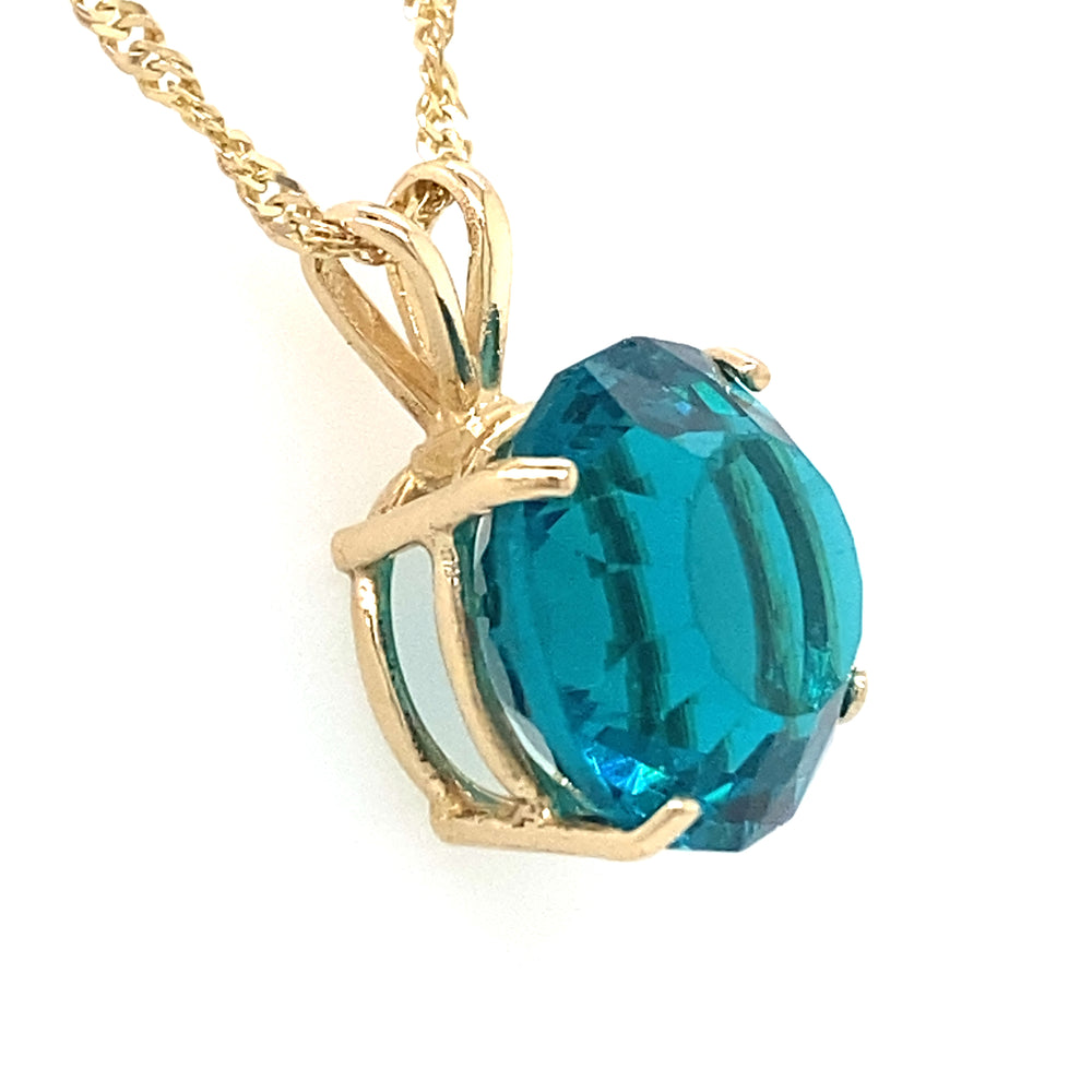 Estate Teal Glass Necklace