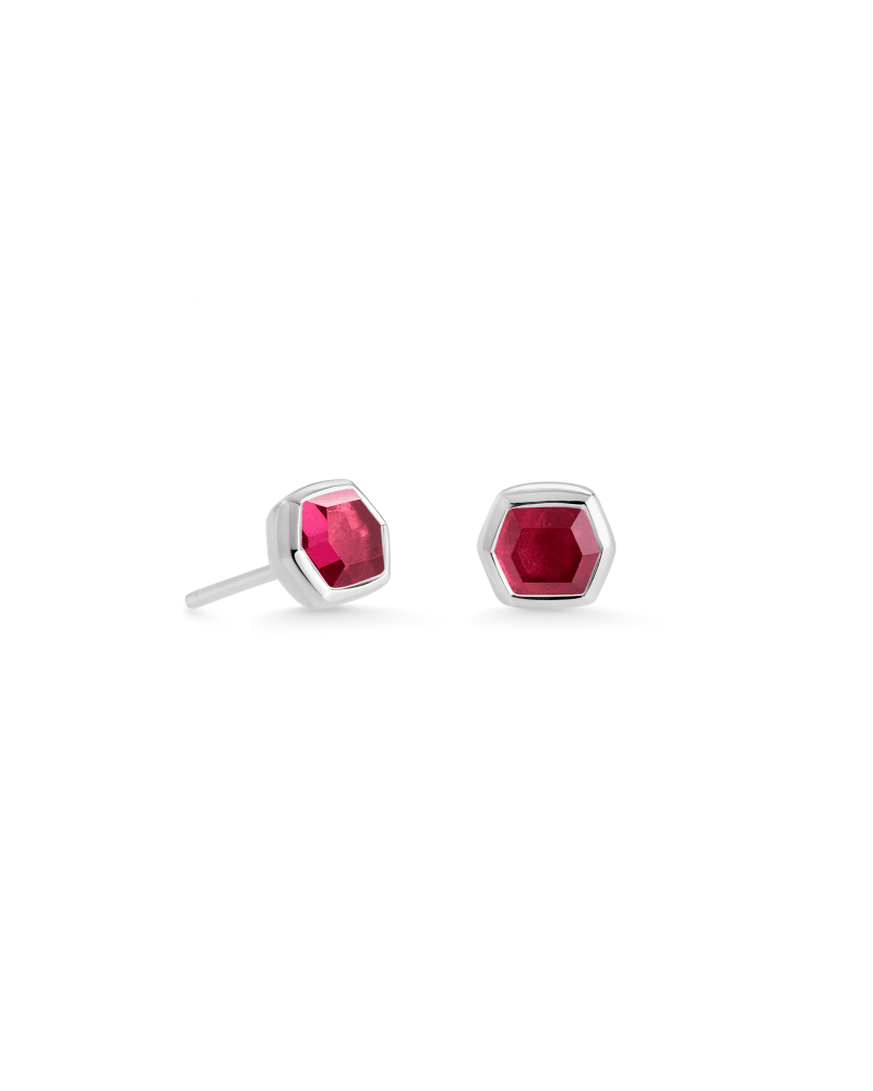 Davie Sterling Silver Stud Earrings, Garnet by Kendra Scott