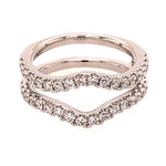 14K White Gold 0.85cttw VS2 G  Curved Insert Diamond Band by DFU