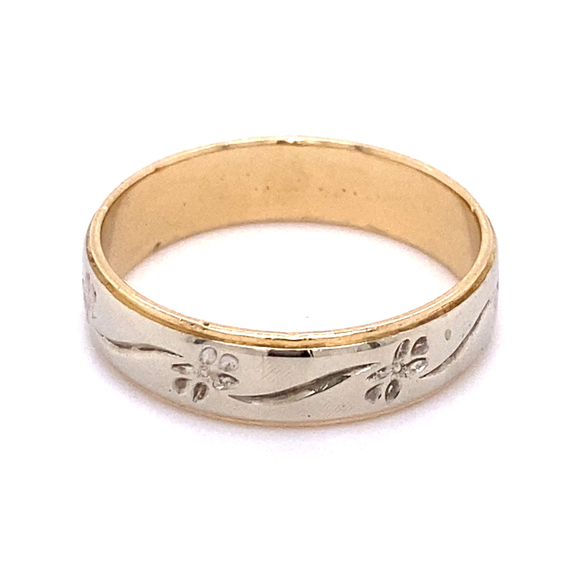 Estate Forget Me Not Wedding Band