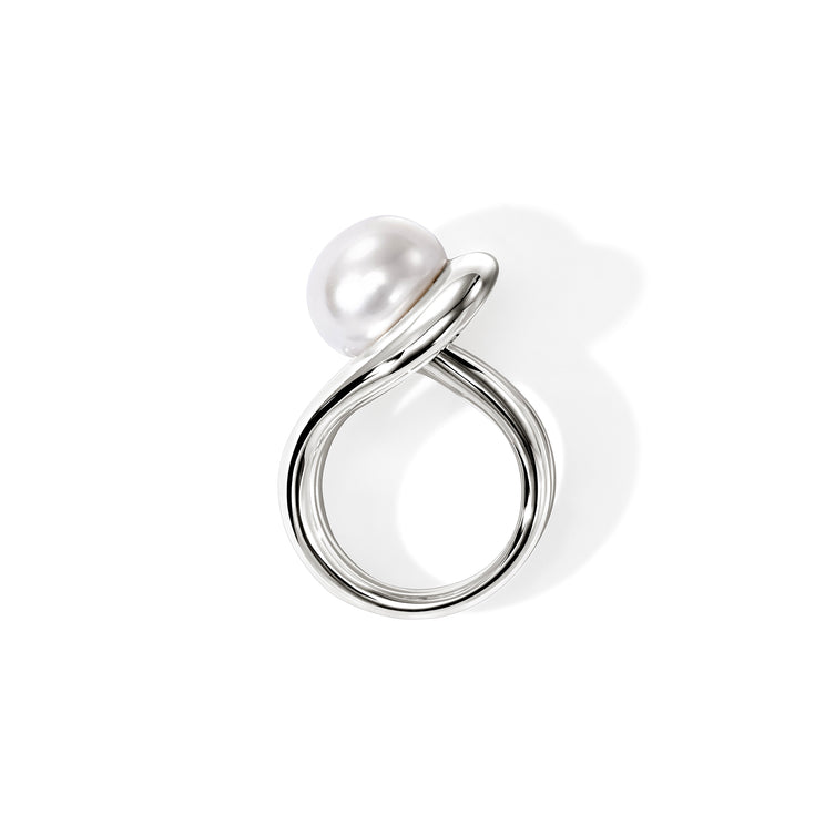 Surf Silver Ring with Cultured Fresh Water Pearl by John Hardy