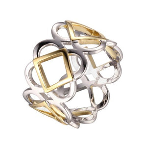 Sterling Silver & Yellow Gold Plated Ring by ELLE