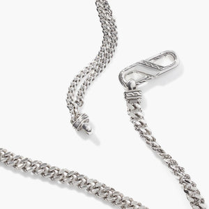 Classic Chain Silver Medium Carabiner 7mm Curb Link Necklace 22" by John Hardy