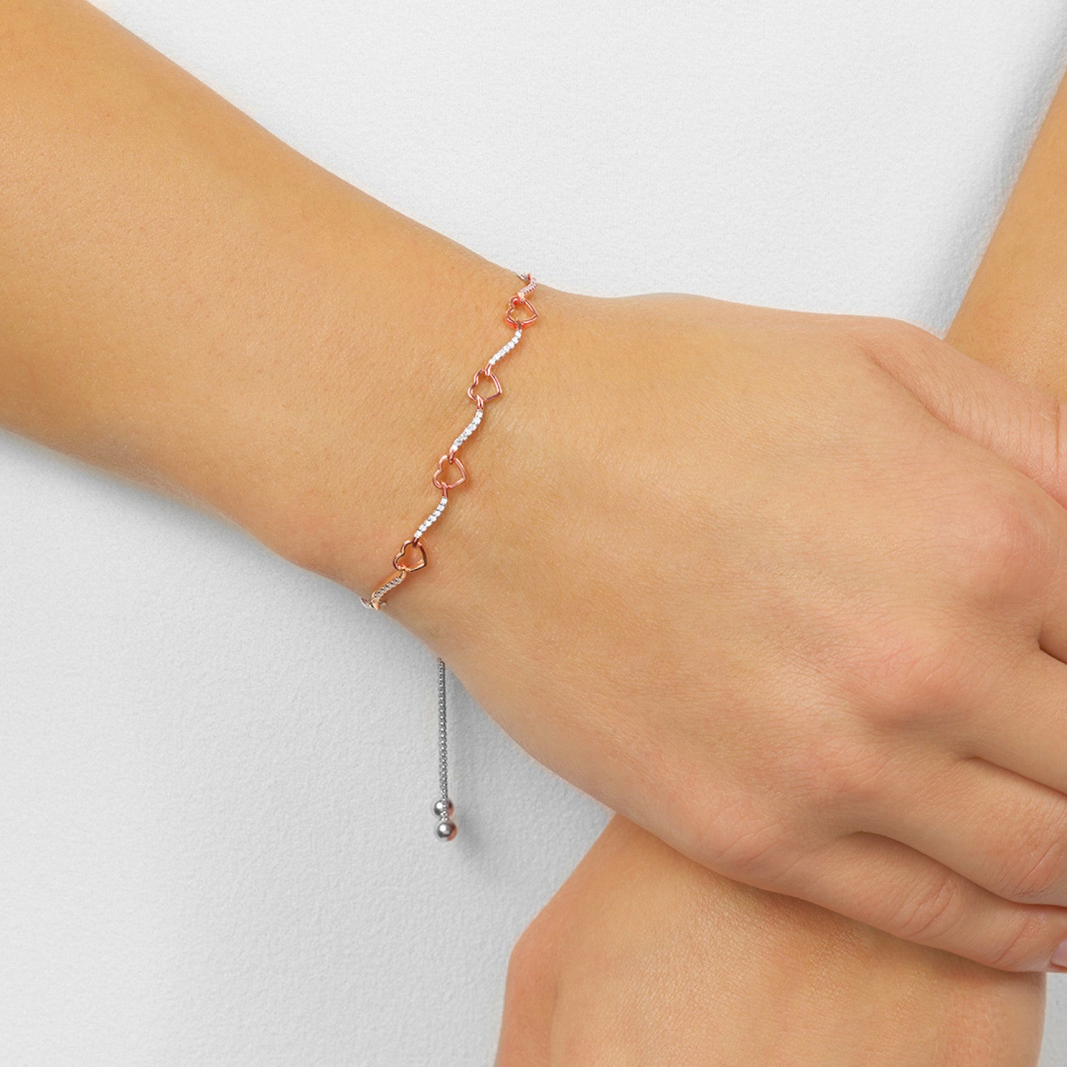 Diamond Heart Bolo Bracelet