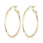 Sterling Silver Gold Plated Hoop Earrings by ELLE