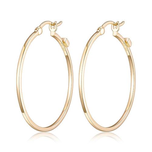 Sterling Silver Gold Plated Hoop Earrings