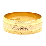 Estate 18K Diamond Cut Band