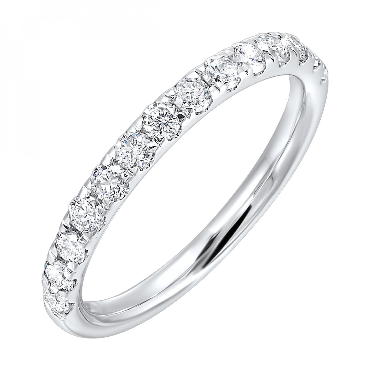 14K White Gold 0.50cttw Diamond Wedding Band
