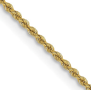 14K  Yellow Gold 2.0mm Rope Chain 22"