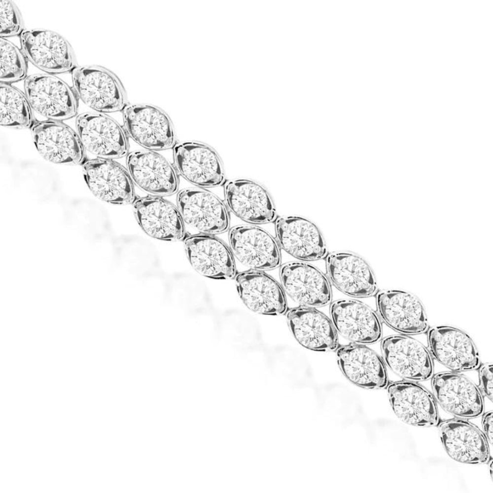 14K White Gold 5.80cttw Diamond Bracelet