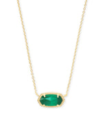 Elisa Gold Plated Necklace in Emerald Cats Eye by Kendra Scott