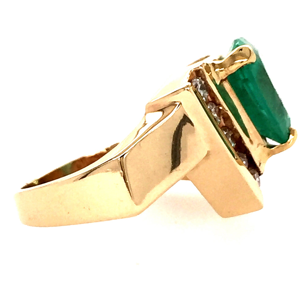Estate Synthetic Emerald Ring