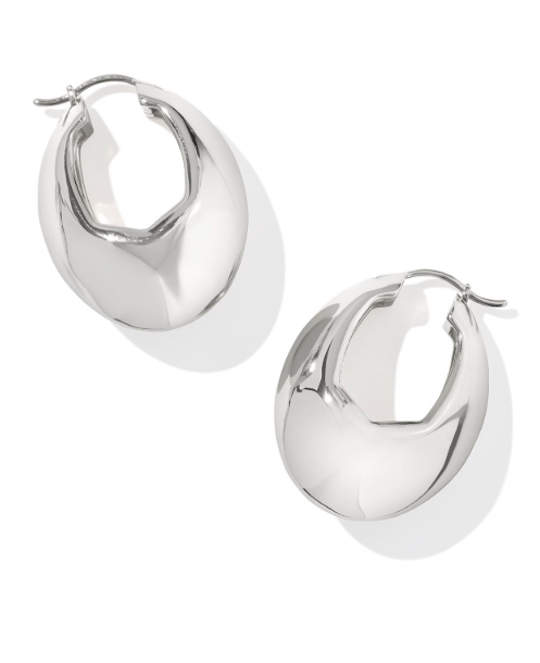 Liana Silver Hoop Earrings by Kendra Scott