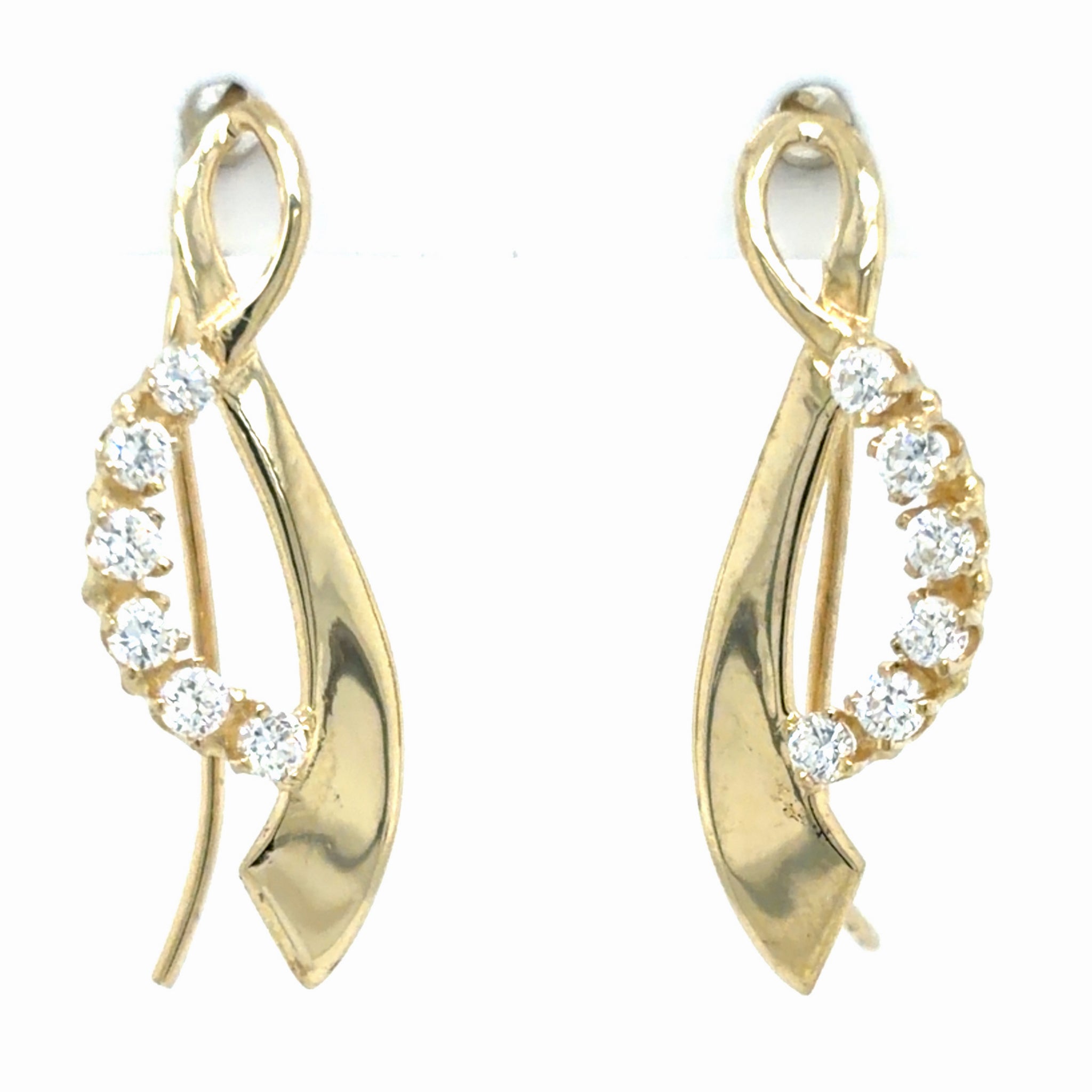 Estate Pair Cubic Zirconia Ear Climbers