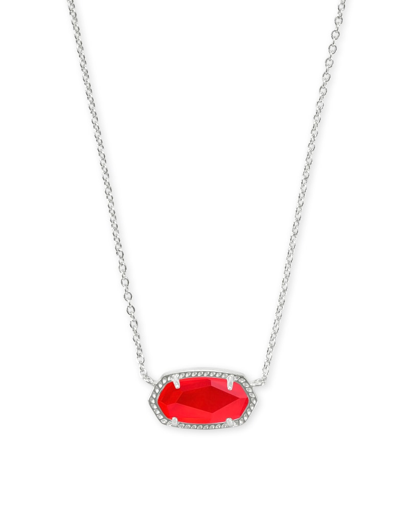 Elisa Silver Plated Necklace in Red Illusion by Kendra Scott