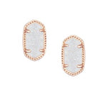 Ellie Rose Gold Plated Earrings in Iridescent Drusy by Kendra Scott