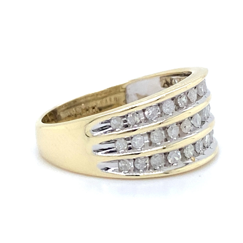 Estate 3-Row Dimaond Ring