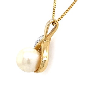 Estate Pearl Drop Necklace