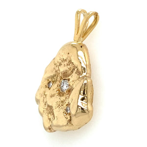 Estate Diamond Nugget Pendant