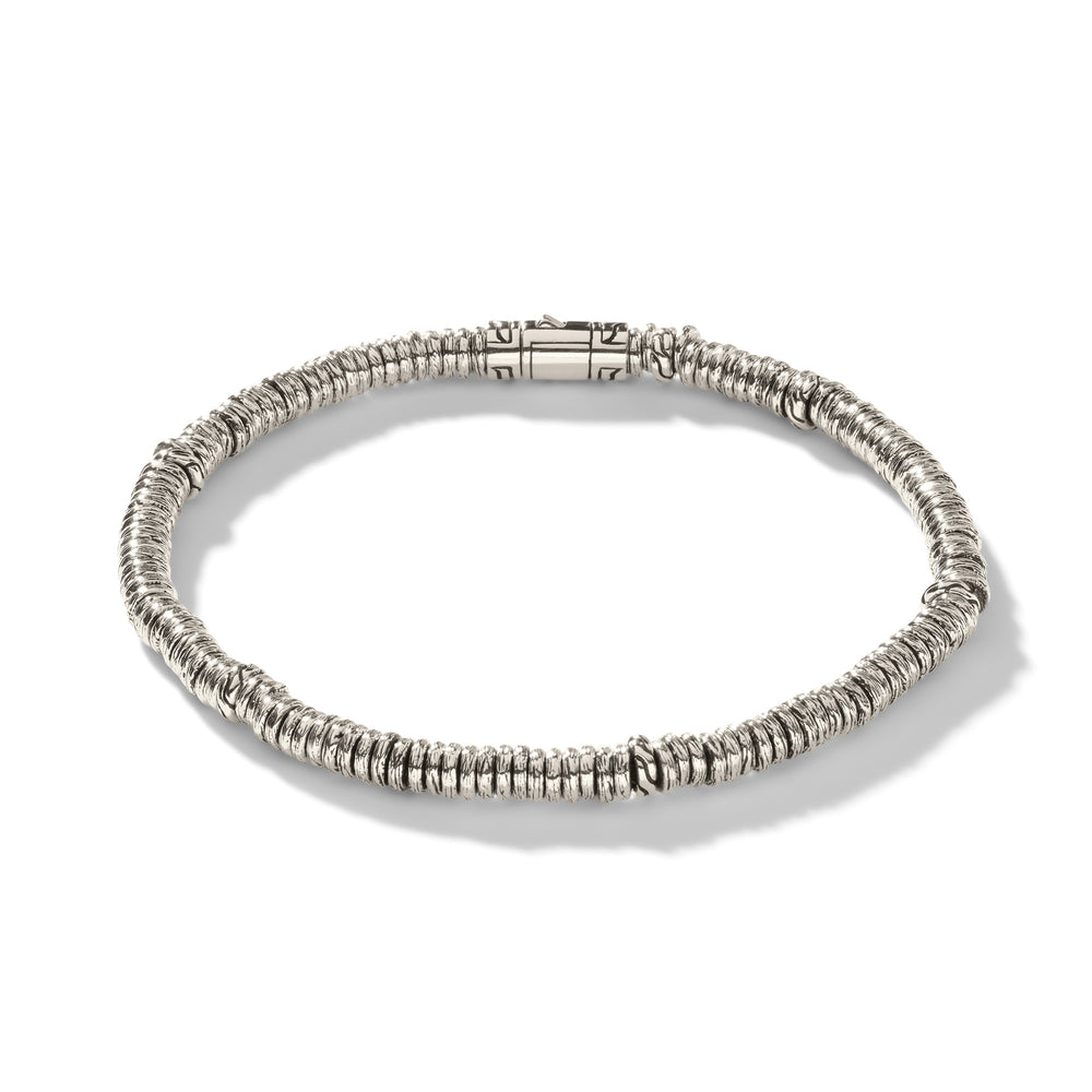 Heishi Silver 4mm Rondel Bracelet Sz M by John Hardy
