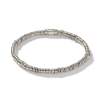 Heishi Silver 4mm Rondel Bracelet Sz M by John Hardy