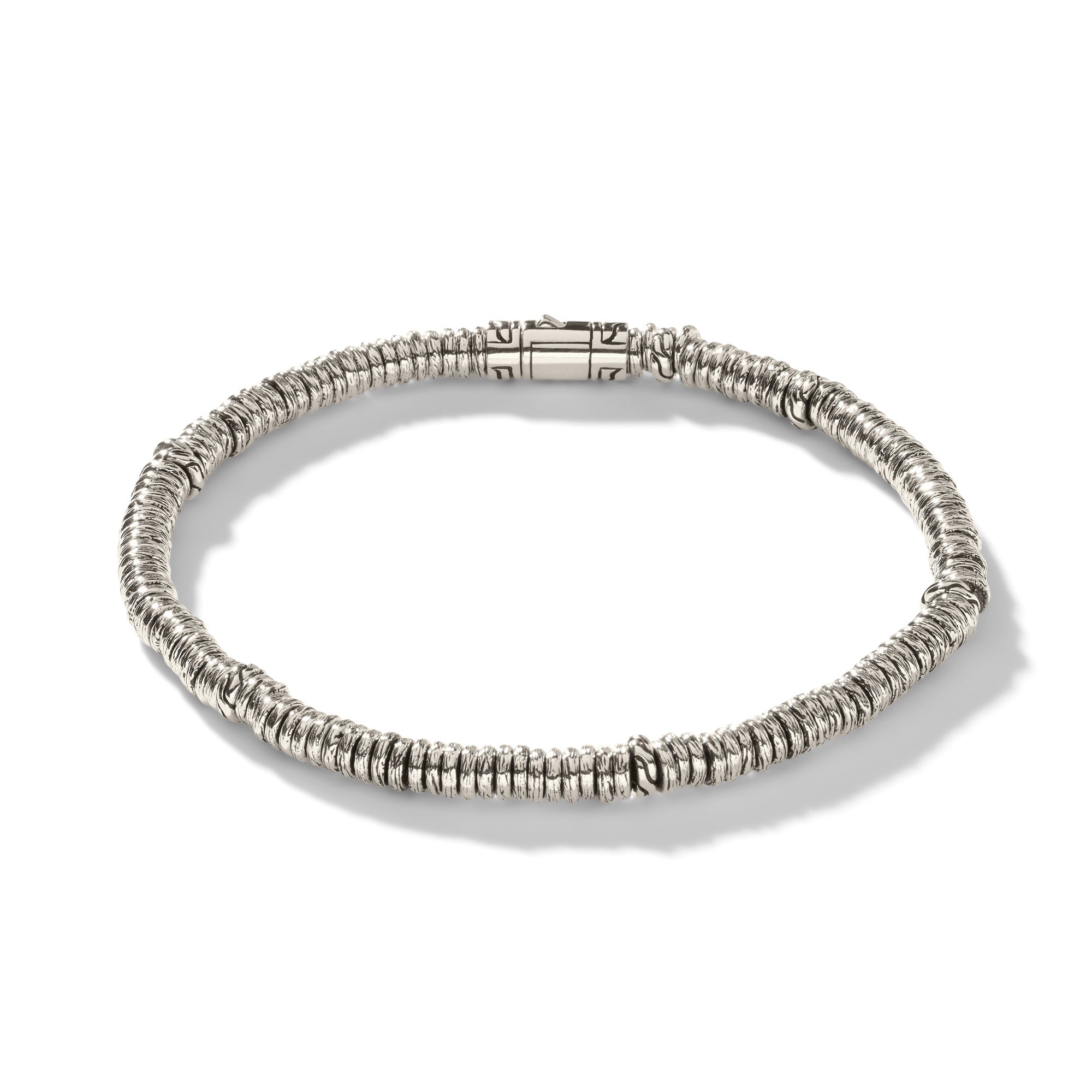 Heishi Silver 4mm Rondel Bracelet Sz M by John Hardy
