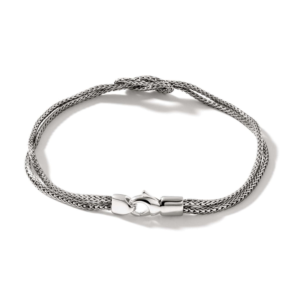 Love Knot Silver Chain Double Row Bracelet by John Hardy