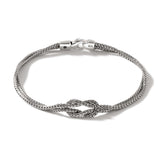 Love Knot Silver Chain Double Row Bracelet by John Hardy