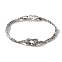 Love Knot Silver Chain Double Row Bracelet by John Hardy