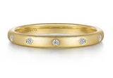 14K Yellow Gold 0.04cttw Diamond Stackable Ladies Ring by Gabriel & Co