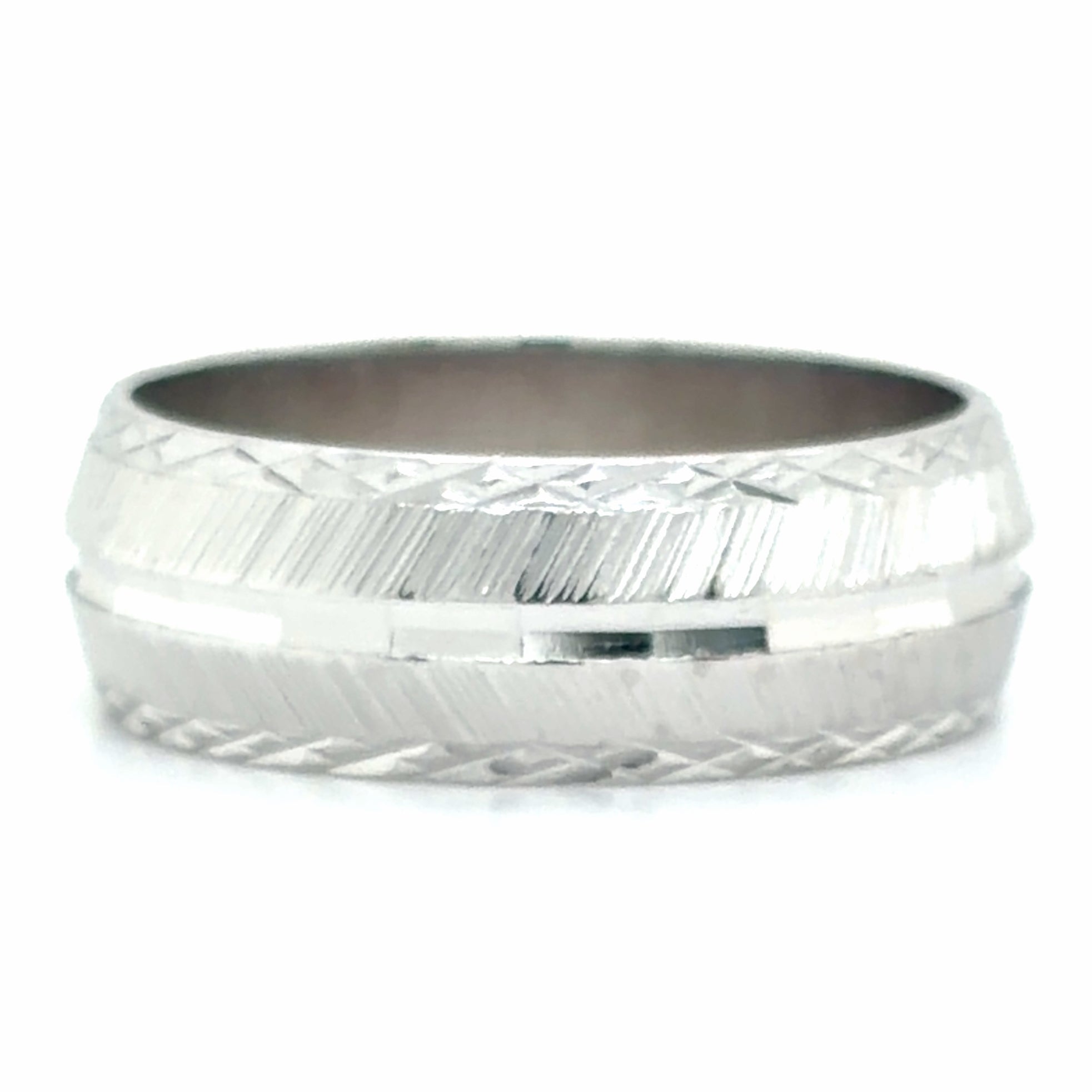 Estate Textured Men's Wedding Band