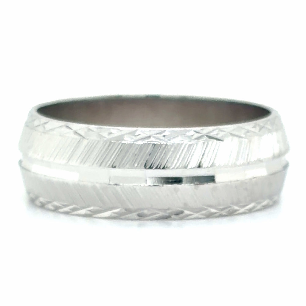 Estate size 6.5 Textured Wedding Band