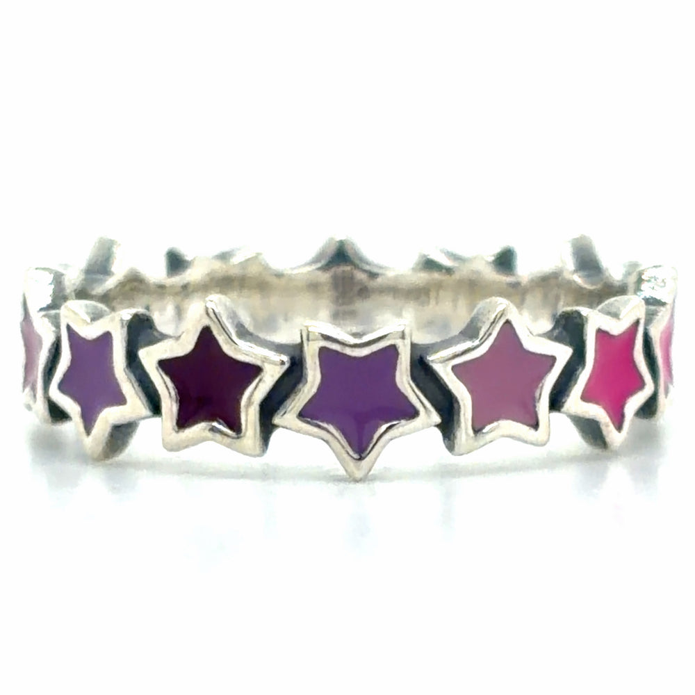 Estate Enamel Star Ring