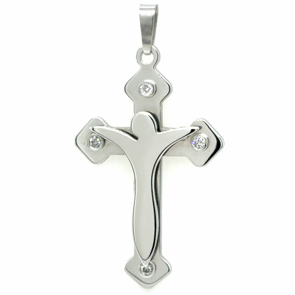 Estate Diamond Crucifix Pendant
