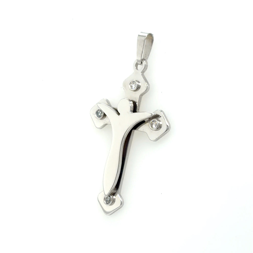 Estate Diamond Crucifix Pendant