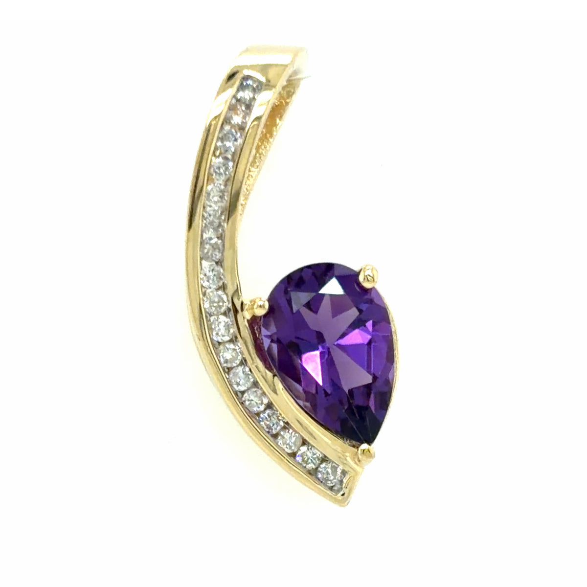 Estate Amethyst and Diamond Pendant