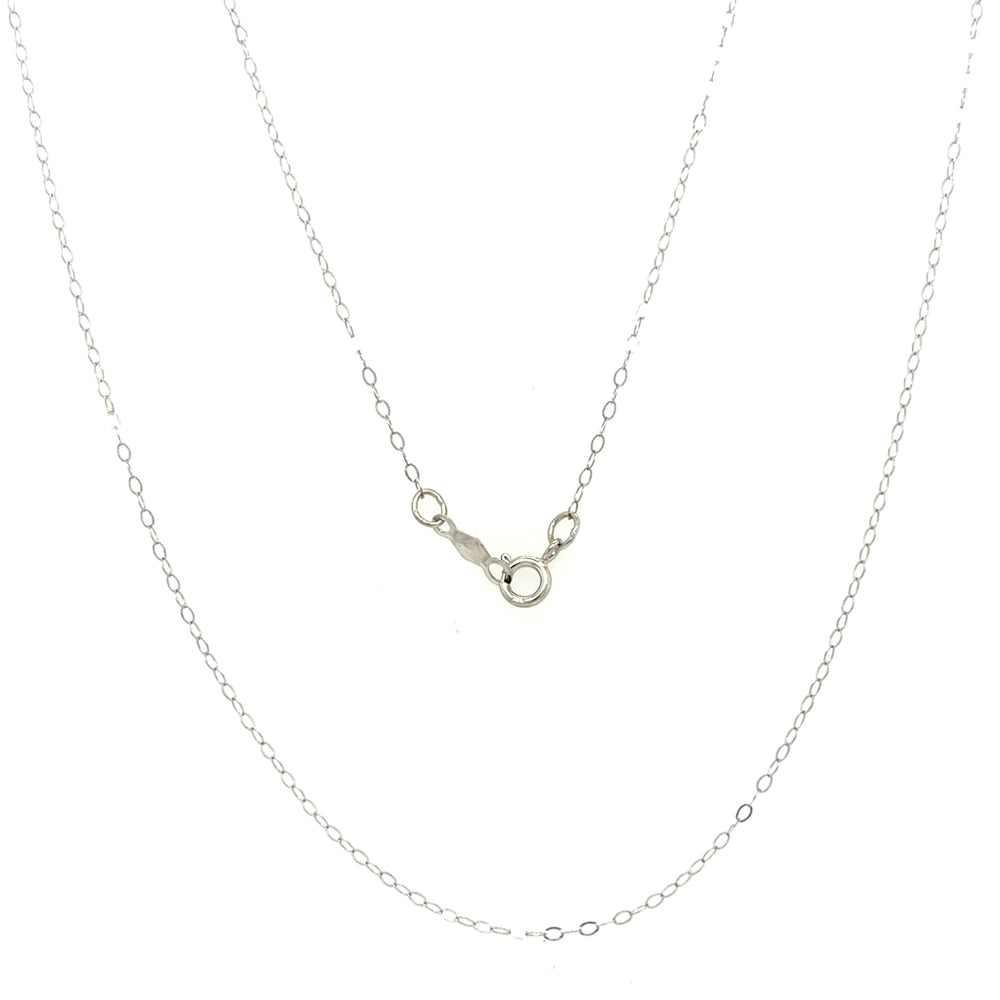 Estate 18" White Gold Cable Chain