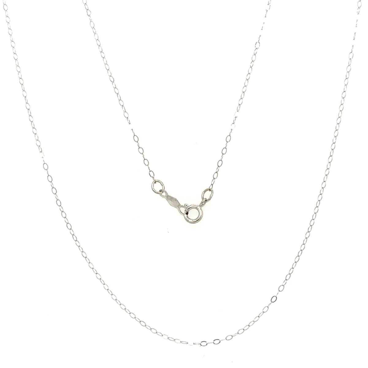 Estate 18" White Gold Cable Chain