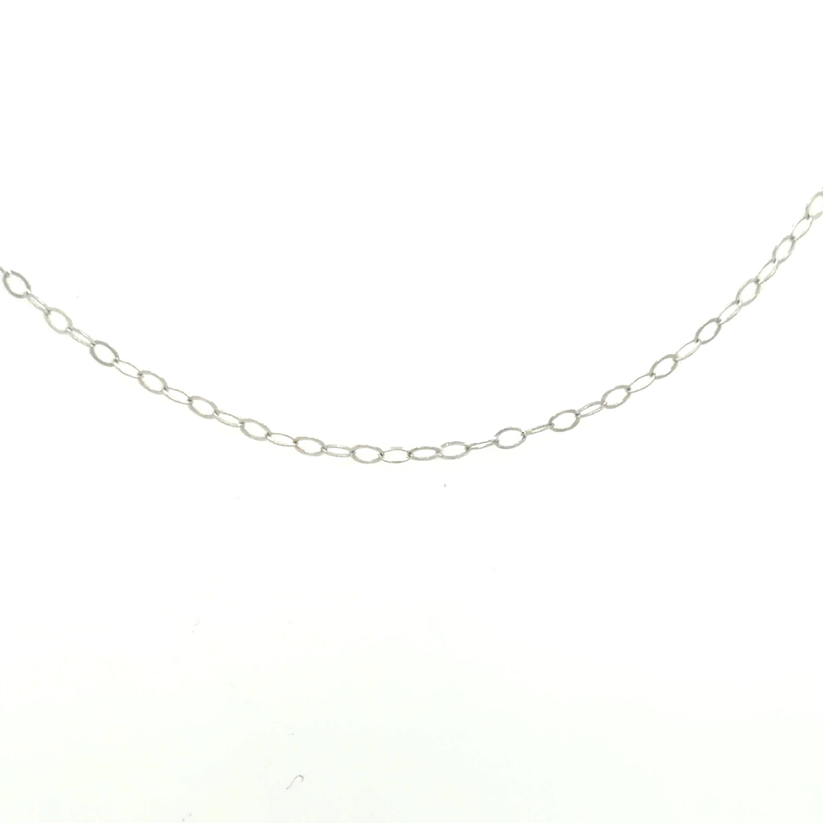 Estate 18" White Gold Cable Chain