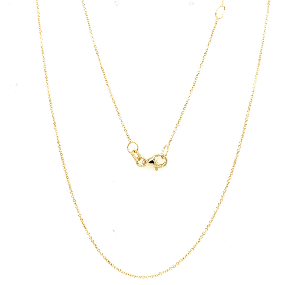 Estate 14K Gold Cable Chain 16-18"