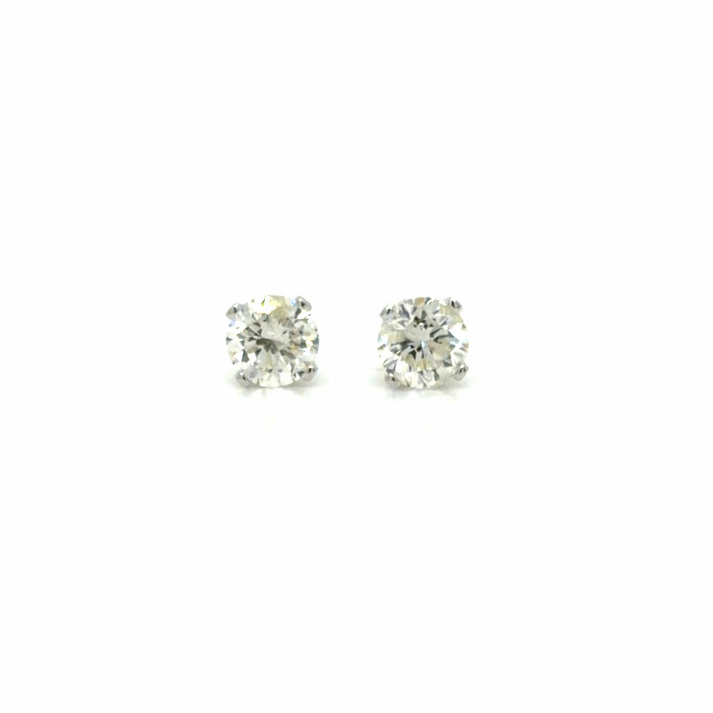 Estate 0.32cttw Diamond Stud Earrings in White Gold