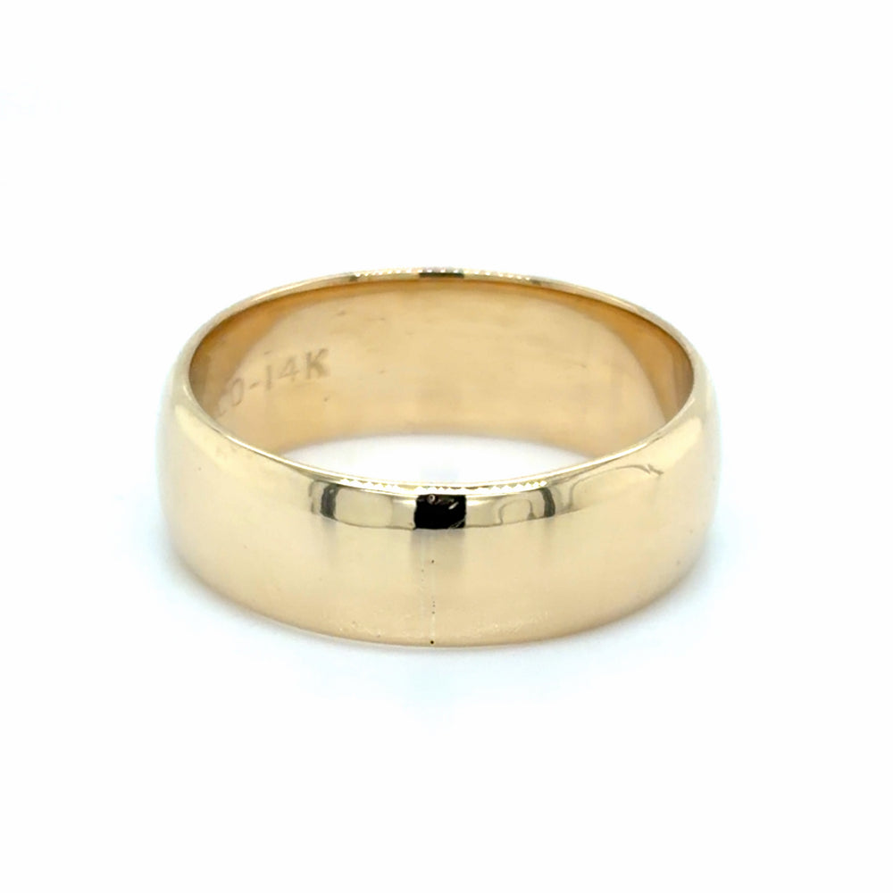 Estate 14K Yellow Gold 7mm Band