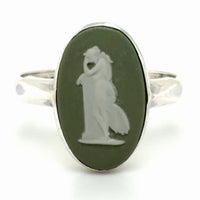 Estate Sage Green Cameo Ring