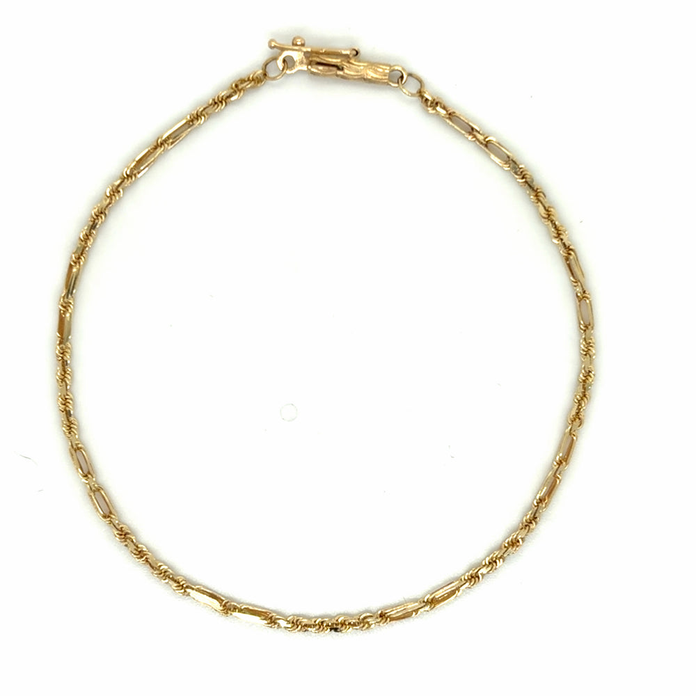 Estate 14K Milano Rope Bracelet