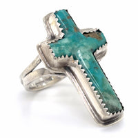 Estate Turquoise Cross Ring