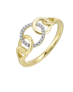 10K Yellow Gold 0.05cttw I1 G-H Diamond Fashion Ring