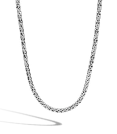 Chains Icon Silver Slim Necklace 3.5mm Sz 22 by John Hardy